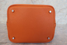 将图片加载到图库查看器，HERMES PICOTIN MM Clemence leather Orange □J刻印 Hand bag 600110038
