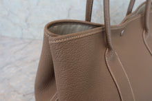 将图片加载到图库查看器，HERMES GARDEN PARTY PM Negonda leather Etoupe gray □O刻印 Tote bag 600060151
