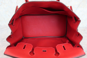 HERMES／エルメス バーキン30 ヴォーエプソン ルージュカザック C刻印 ハンドバッグ 700040006
