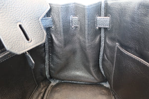 HERMES BIRKIN 30 Clemence leather Black □H Engraving Hand bag 700090207