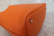 将图片加载到图库查看器，HERMES PICOTIN MM Clemence leather Orange □J刻印 Hand bag 600110038
