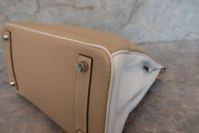 画像をギャラリービューアに読み込む, HERMES／エルメス バーキン25パーソナルオーダー ヴォースイフト タバックキャメル/ホワイト □O刻印 ハンドバッグ 700110028
