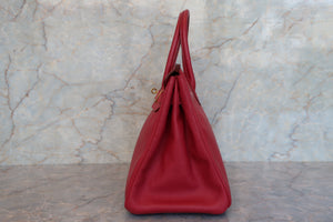HERMES／エルメス バーキン30 クシュベル ルージュヴィフ 〇X刻印 ハンドバッグ 700090205