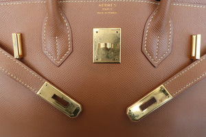 HERMES BIRKIN 30 Graine Couchevel leather Gold □A刻印 Hand bag 600090216