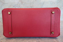 将图片加载到图库查看器，HERMES BIRKIN 30 Graine Couchevel leather Rouge vif 〇X刻印 Hand bag 700090205
