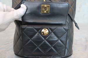 CHANEL/シャネル マトラッセチェーンリュック ラムスキン ブラック/ゴールド金具 リュック 700080134