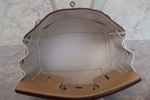 画像をギャラリービューアに読み込む, HERMES／エルメス バーキン25パーソナルオーダー ヴォースイフト タバックキャメル/ホワイト □O刻印 ハンドバッグ 700110028
