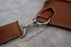 HERMES／エルメス ジプシエール34 トリヨンクレマンス ゴールド □O刻印 ショルダーバッグ 700070101