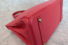 将图片加载到图库查看器，HERMES BIRKIN 30 Graine Couchevel leather Rouge vif 〇X刻印 Hand bag 700090205

