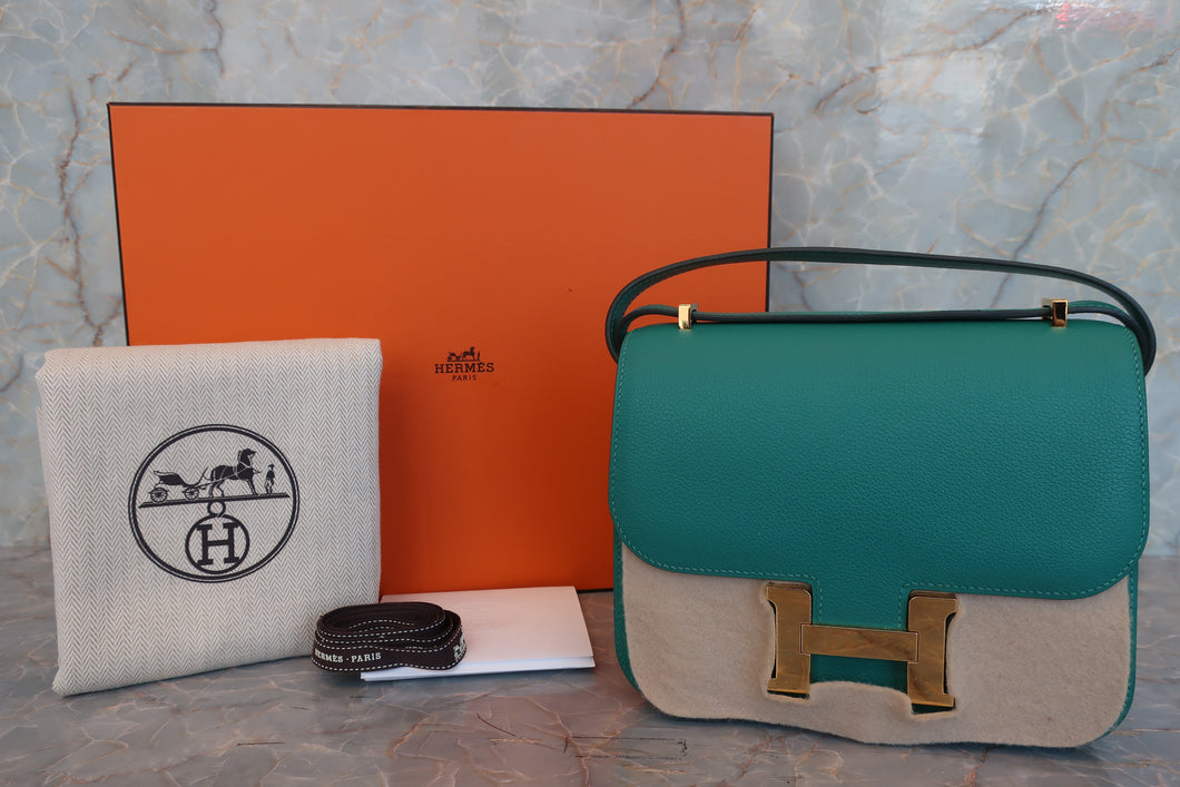HERMES／エルメス コンスタンス3 ミニ エバーカラー ヴェールヴェルティゴ D刻印 ショルダーバッグ 700070189