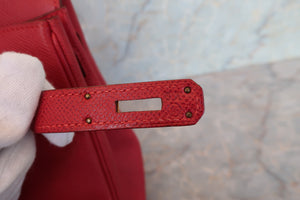 HERMES／エルメス バーキン30 クシュベル ルージュヴィフ 〇X刻印 ハンドバッグ 700090205