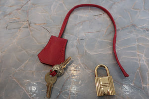 HERMES／エルメス バーキン30 クシュベル ルージュヴィフ 〇X刻印 ハンドバッグ 700090205
