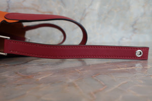 HERMES／エルメス ピコタンロックタッチＰＭ トリヨンクレマンス/ヴォースイフト オレンジ/ルージュグレナ X刻印 ハンドバッグ 700040175