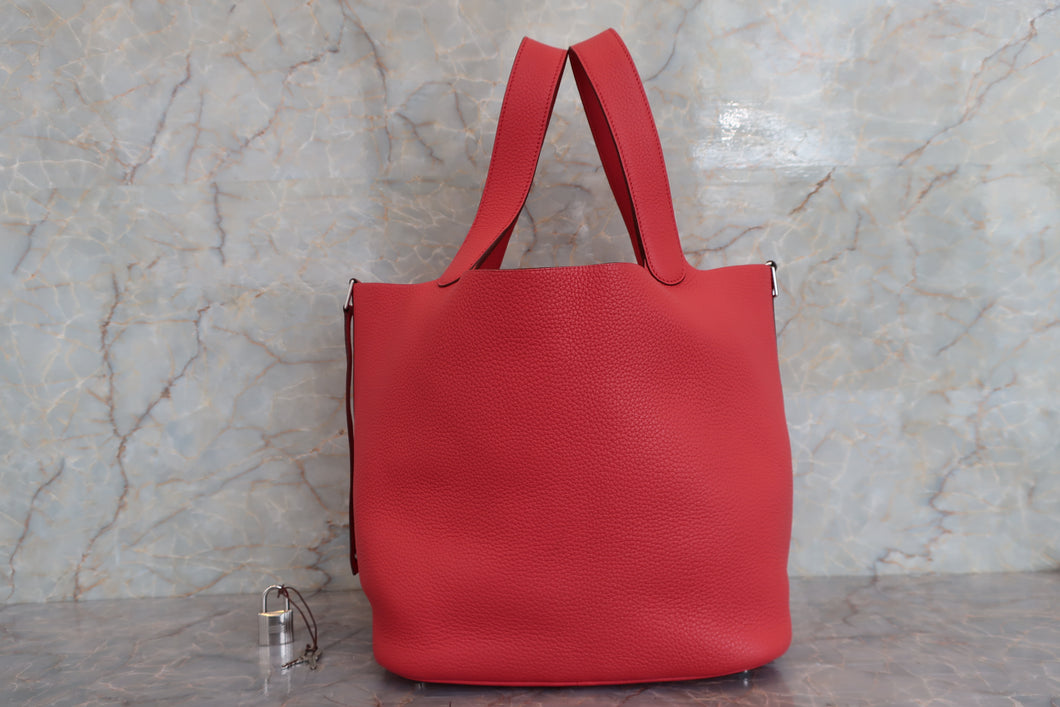 HERMES／エルメス ピコタンロックGM トリヨンクレマンス ブーゲンビリア □M刻印 ハンドバッグ 700040222