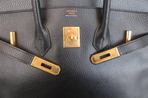 HERMES BIRKIN 35 Ardennes leather Black □C刻印 Hand bag 600080194