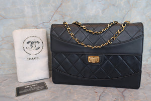 CHANEL/シャネル 2.55マトラッセチェーンショルダーバッグ ラムスキン ブラック/ゴールド金具 ショルダーバッグ 700080153