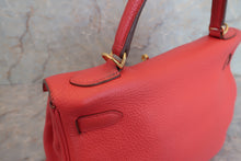 将图片加载到图库查看器，HERMES KELLY 32 Clemence leather Rose jaipur □P刻印 Shoulder bag 600070127
