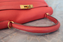 将图片加载到图库查看器，HERMES KELLY 32 Clemence leather Rose jaipur □P刻印 Shoulder bag 600070127
