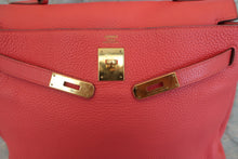 将图片加载到图库查看器，HERMES KELLY 32 Clemence leather Rose jaipur □P刻印 Shoulder bag 600070127
