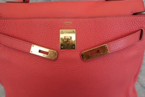 HERMES KELLY 32 Clemence leather Rose jaipur □P刻印 Shoulder bag 600070127