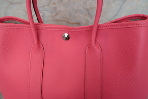 HERMES GARDEN PARTY TPM Epsom leather Rose azalee A Engraving Tote bag 700090219