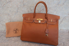 Load image into Gallery viewer, HERMES BIRKIN 40 Graine Couchevel leather Gold 〇Z Engraving Hand bag 600100233
