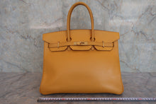 将图片加载到图库查看器，HERMES BIRKIN 35 Graine Couchevel leather Jaune □D刻印 Hand bag 800070068
