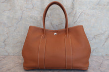 将图片加载到图库查看器，HERMES GARDEN PARTY PM Negonda leather Gold □P刻印 Tote bag 600060184
