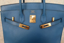 画像をギャラリービューアに読み込む, HERMES／エルメス オータクロア32 トリヨンクレマンス ブルー ○Z刻印 ハンドバッグ 700100186
