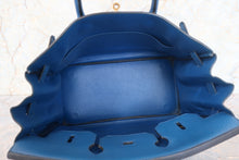 画像をギャラリービューアに読み込む, HERMES／エルメス オータクロア32 トリヨンクレマンス ブルー ○Z刻印 ハンドバッグ 700100186
