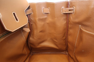 HERMES BIRKIN 40 Graine Couchevel leather Gold 〇Z Engraving Hand bag 600100233