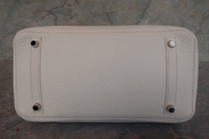 HERMES／エルメス バーキン30 トリヨンクレマンス ホワイト □I刻印 ハンドバッグ 700090237