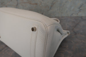 HERMES／エルメス バーキン30 トリヨンクレマンス ホワイト □I刻印 ハンドバッグ 700090237