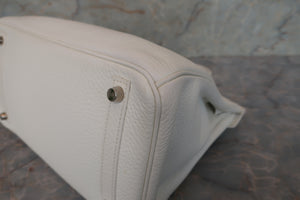HERMES／エルメス バーキン30 トリヨンクレマンス ホワイト □I刻印 ハンドバッグ 700090237