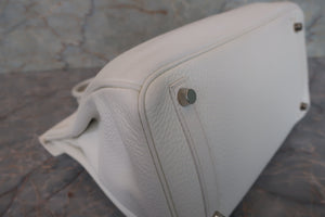 HERMES／エルメス バーキン30 トリヨンクレマンス ホワイト □I刻印 ハンドバッグ 700090237