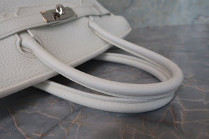 HERMES／エルメス バーキン30 トリヨンクレマンス ホワイト □I刻印 ハンドバッグ 700090237