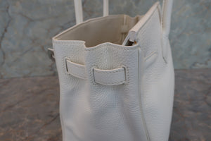 HERMES／エルメス バーキン30 トリヨンクレマンス ホワイト □I刻印 ハンドバッグ 700090237