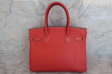 Load image into Gallery viewer, HERMES BIRKIN 30 Clemence leather Sanguine □P Engraving Hand bag 600070133
