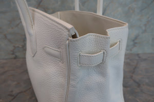 HERMES／エルメス バーキン30 トリヨンクレマンス ホワイト □I刻印 ハンドバッグ 700090237