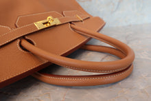 画像をギャラリービューアに読み込む, HERMES／エルメス バーキン40 クシュベル ゴールド □B刻印 ハンドバッグ 700110030
