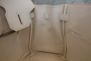 HERMES／エルメス バーキン30 トリヨンクレマンス ホワイト □I刻印 ハンドバッグ 700090237