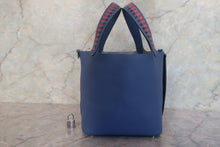 将图片加载到图库查看器，HERMES PICOTIN LOCK PM Tressage Epsom leather Blue brighton/Capucine/Blue saphir C刻印 Hand bag 700120132
