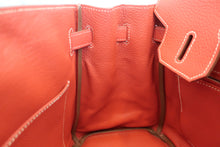 Load image into Gallery viewer, HERMES BIRKIN 30 Clemence leather Sanguine □P Engraving Hand bag 600070133
