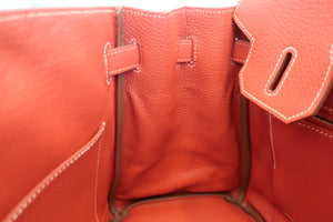 HERMES BIRKIN 30 Clemence leather Sanguine □P刻印 Hand bag 600070133