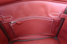 Load image into Gallery viewer, HERMES BIRKIN 30 Clemence leather Sanguine □P Engraving Hand bag 600070133
