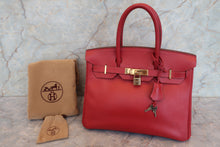 画像をギャラリービューアに読み込む, HERMES／エルメス バーキン30 アルデンヌ ルージュヴィフ □E刻印 ハンドバッグ 700110025
