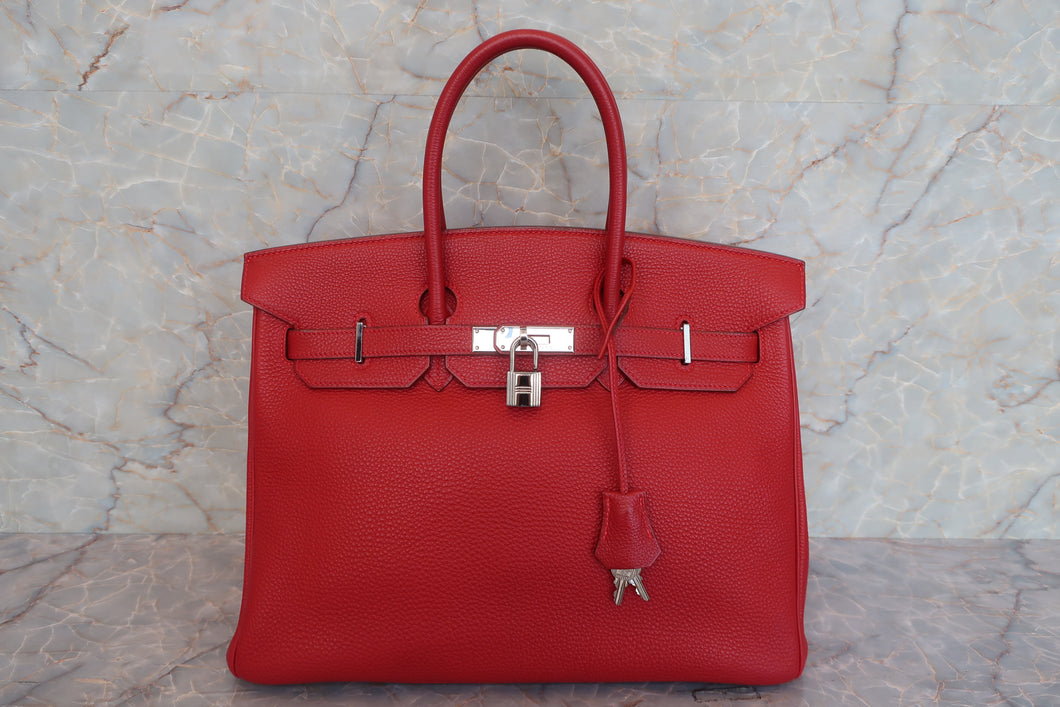 HERMES BIRKIN 35 Togo leather Vermillon □H刻印 Hand bag 600080233