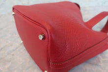 Load image into Gallery viewer, HERMES PICOTIN PM Clemence leather Rouge garance Hand bag 700090191
