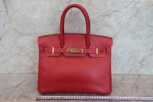 画像をギャラリービューアに読み込む, HERMES／エルメス バーキン30 アルデンヌ ルージュヴィフ □E刻印 ハンドバッグ 700110025
