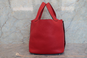 HERMES／エルメス ピコタンロックＰＭ トリヨンクレマンス ルージュカザック A刻印 ハンドバッグ 700050026